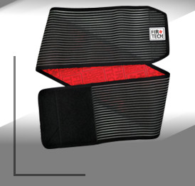 Waist elastic ventilated belt with ceramic materials